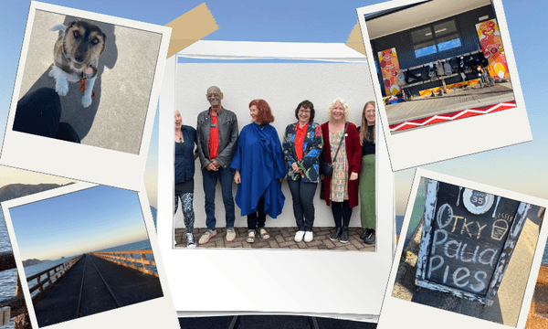 Posing, paua pies, Pip the dog: snapshops from the 2025 Tairāwhiti Storylines tour. 
