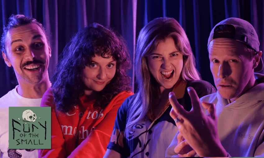 The cast: Arlo Gibson, Ella Hope-Higgginson, Brynley Stent, Tom Eason 
