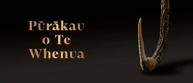 Pūrākau o Te Whenua on a black background