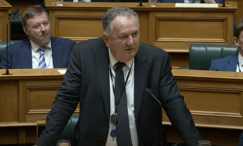 Shane Jones addresses the Speaker in the House of Representatives.