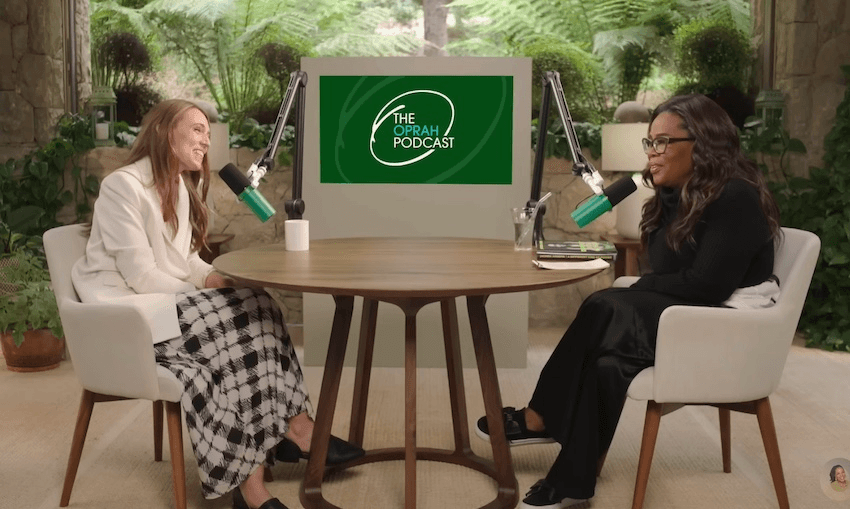Jacinda Ardern and Oprah Winfrey (Screengrab) 
