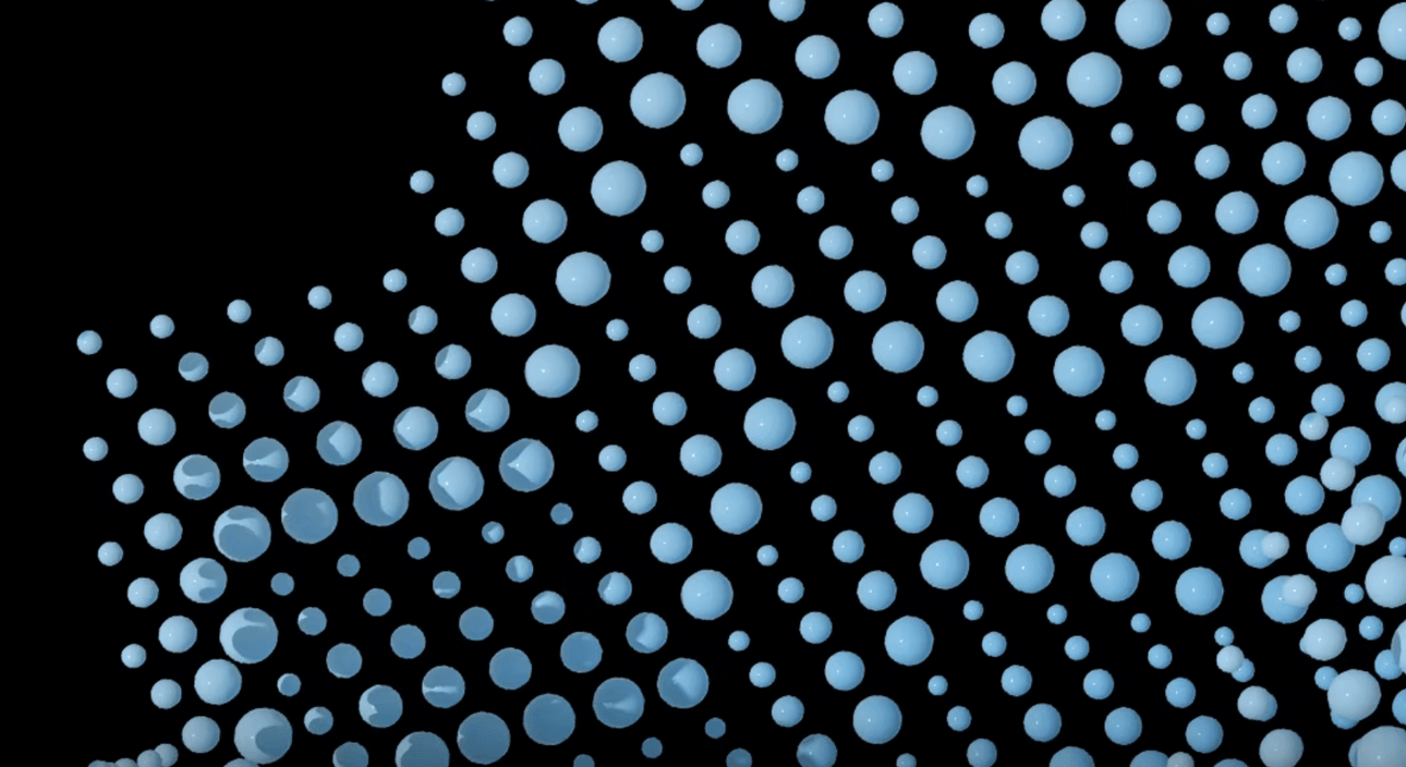 blue digital bubble son a black background