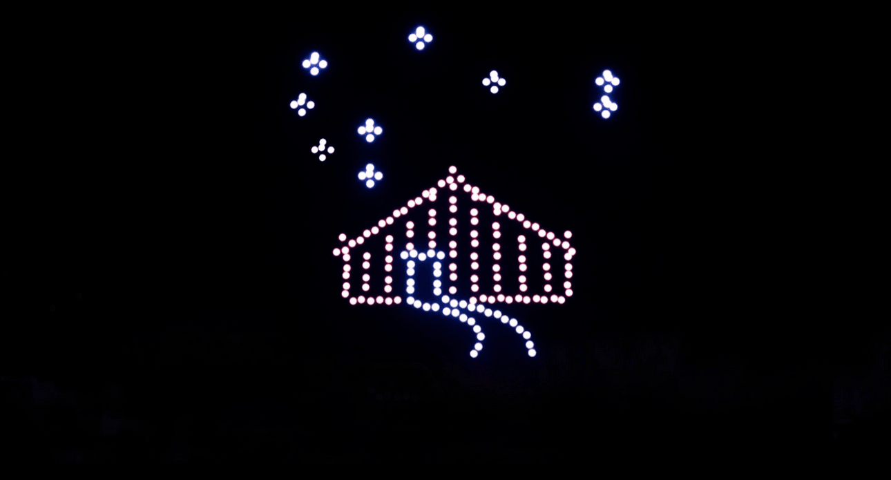 A whare and stars in little lights very cute