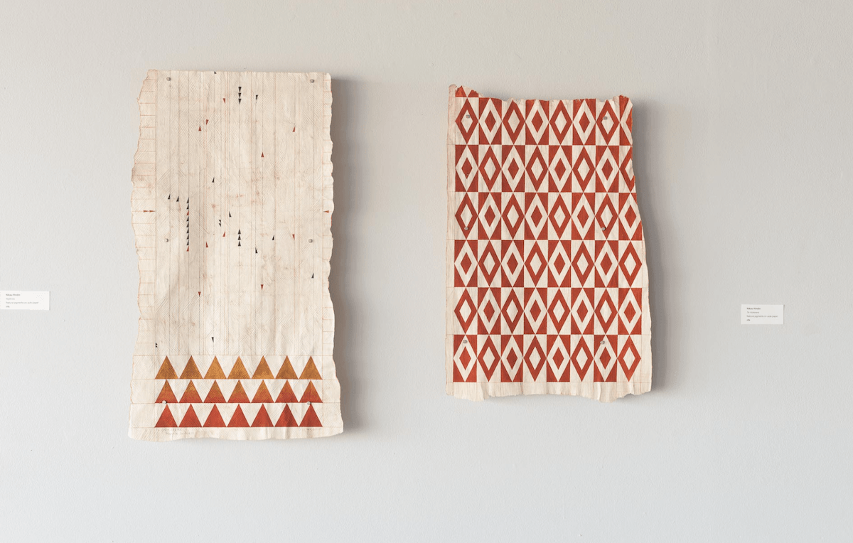 painted geometric art works