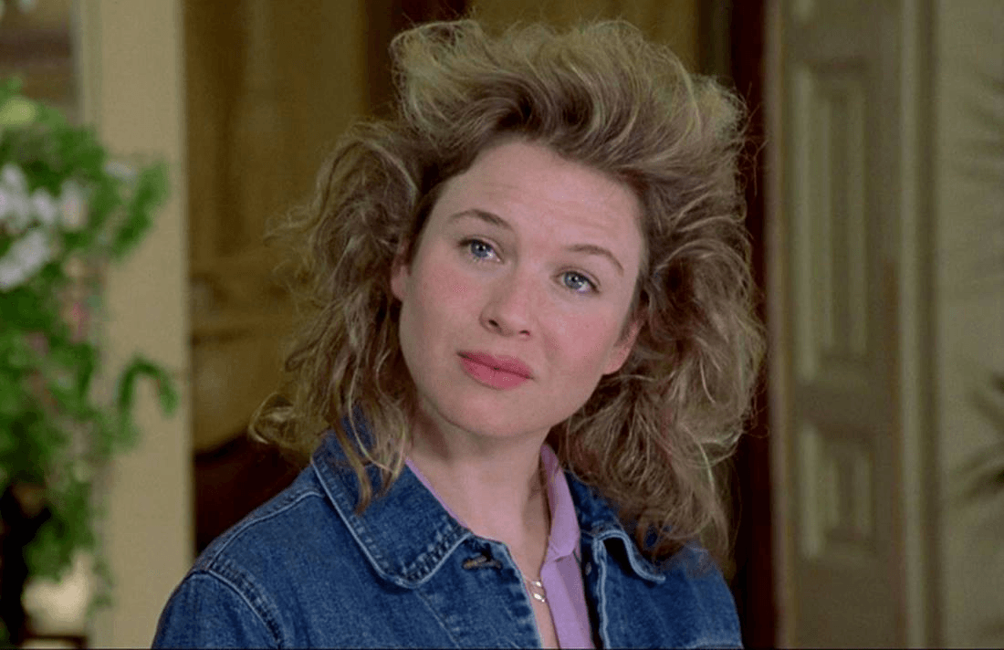 Bridget jones with messed up hair
