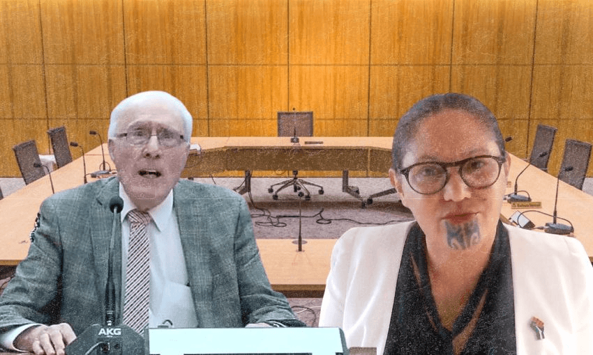 Geoffrey Palmer and Darleen Tana were two of the submitters on the first day of oral hearings into the Regulatory Standards Bill. 
