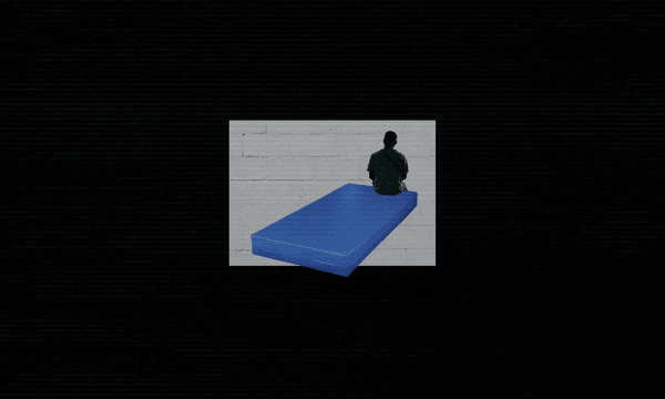 ‘They took everything away, and it was just the blue mattress in the end.’ 
