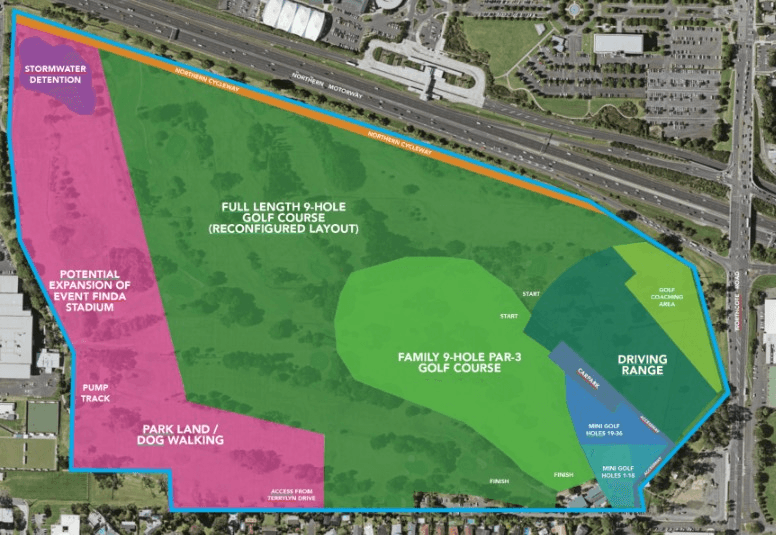 Golf Warehouse's concept plans for the Takapuna Golf Course.