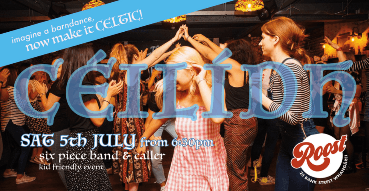 Céilídh Dance type over people dancing