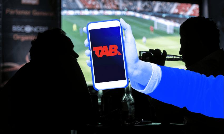 Lots of sports betting now happens online. The TAB is the only option there, too. (Image: The Spinoff) 
