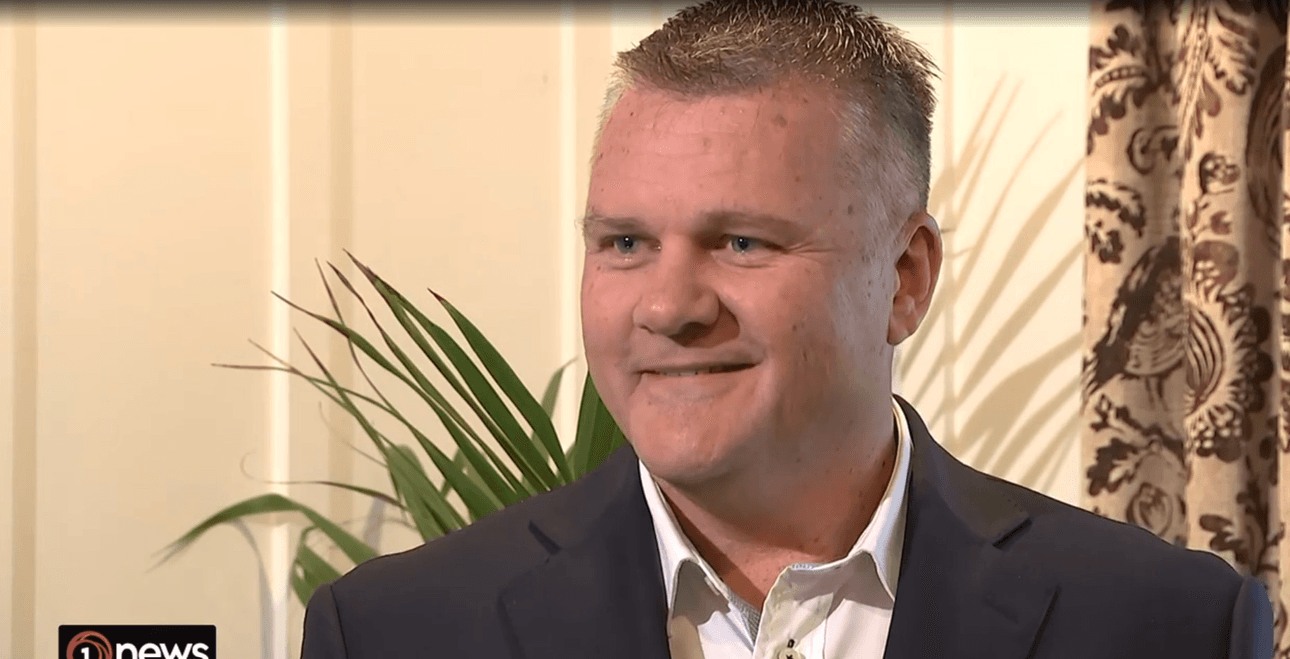 Miles Hurrell being interviewed