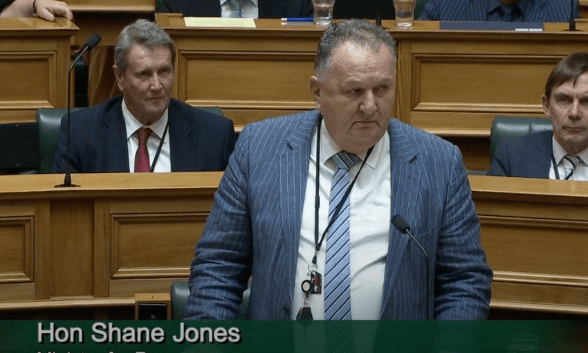 Shane Jones stands and speaks in the House.