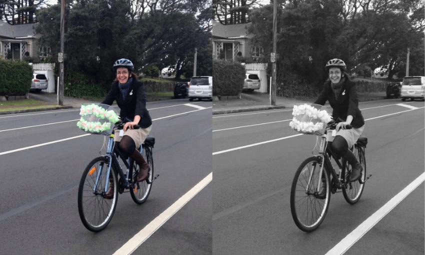 Julie Fairey cycles (Image: Supplied) 
