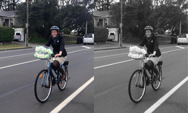 Julie Fairey cycles (Image: Supplied) 
