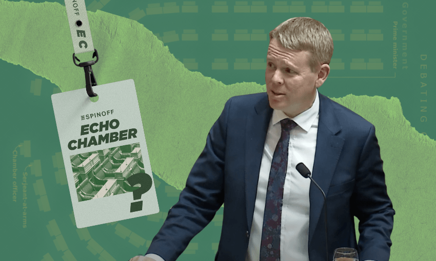 Even after a bit of name calling, Chris Hipkins can still give as good as he gets. 
