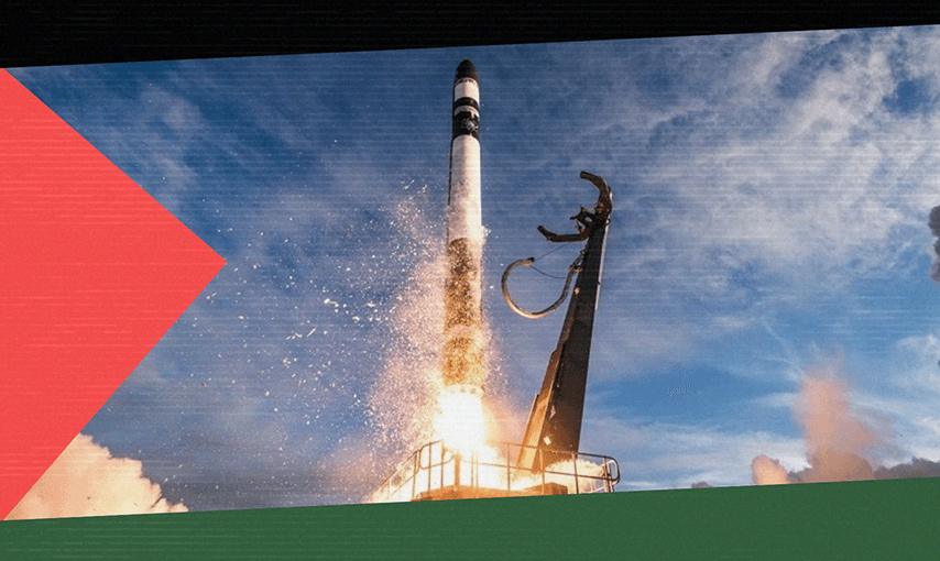 (Photo: Rocket Lab with additional design by The Spinoff). 
