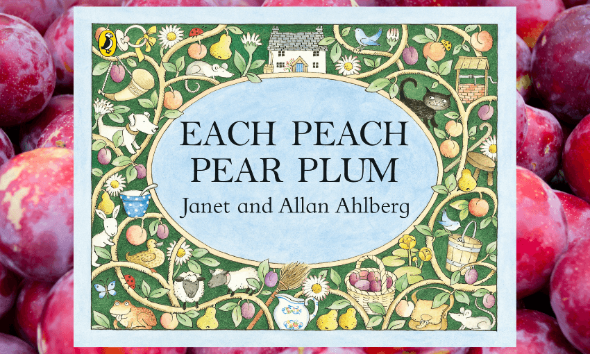 The cover of Each Peach Pear Plum by Allan and Janet Ahlberg.