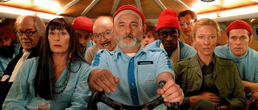 A film still from The Life Aquatic directed by Wes Anderson.