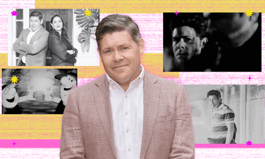 It’s Paul Glover’s life in TV (Photo: TVNZ / Design: Tina Tiller) 
