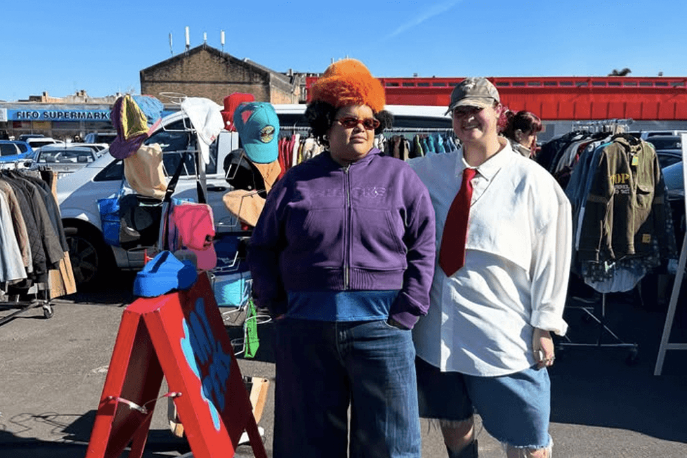 Vintage shoppers at Central Flea Market in Balmoral