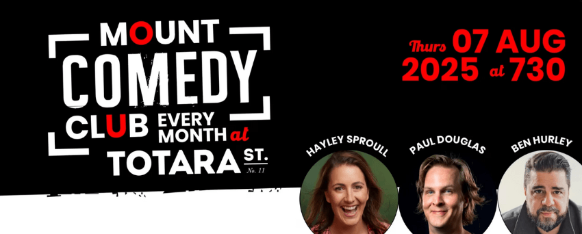 A poster for the Mount Comedy Club.