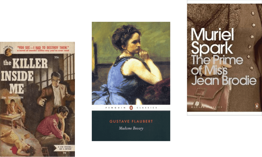 Three book covers arranged ascending upwards. 