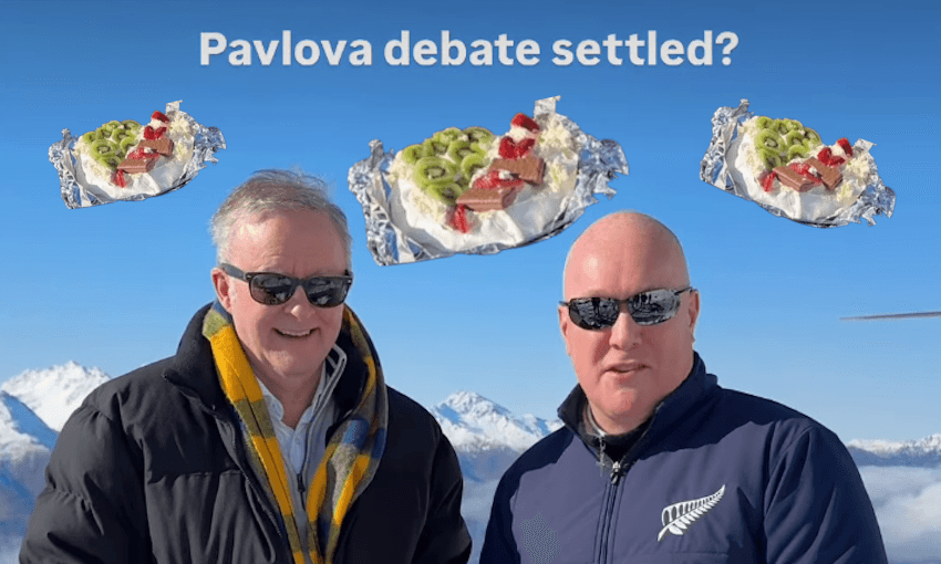 Anthony Albanese, Christopher Luxon and a trio of pavlovas 
