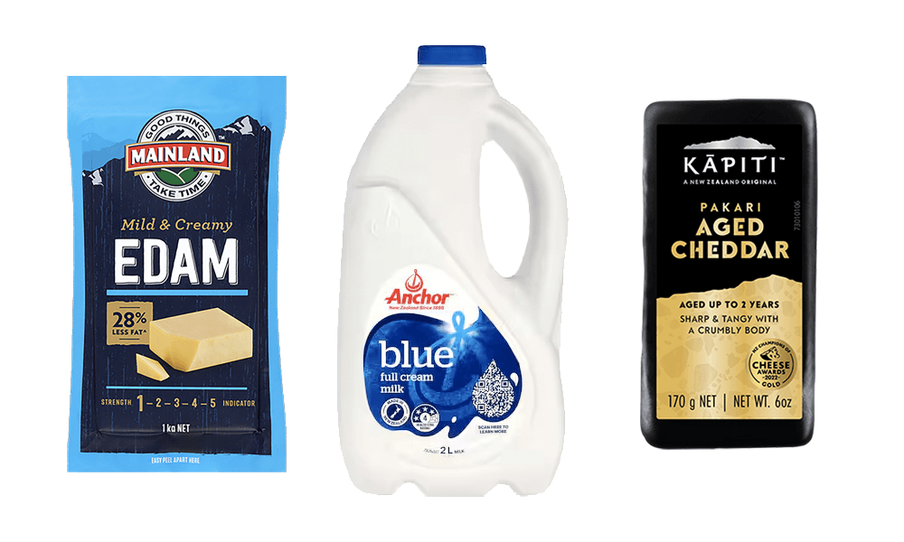 Dairy products from Mainland, Anchor, Kapiti