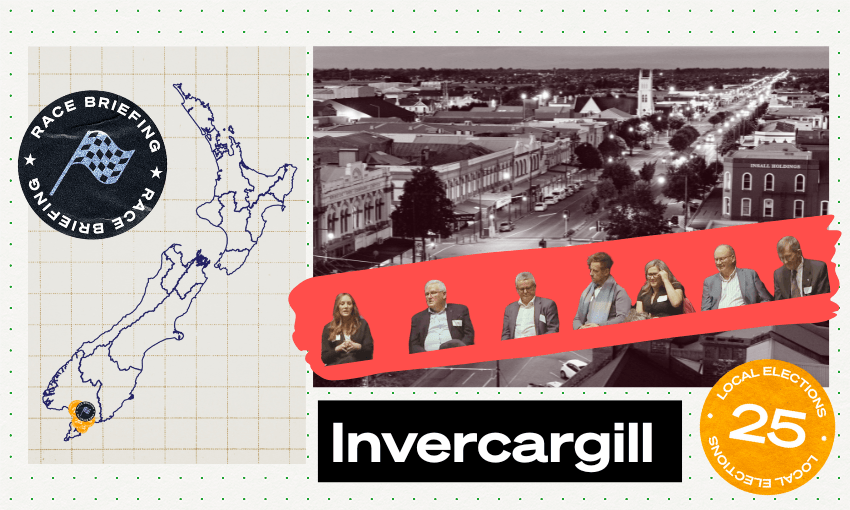 Invercargill’s mayoral candidates (Image: The Spinoff) 
