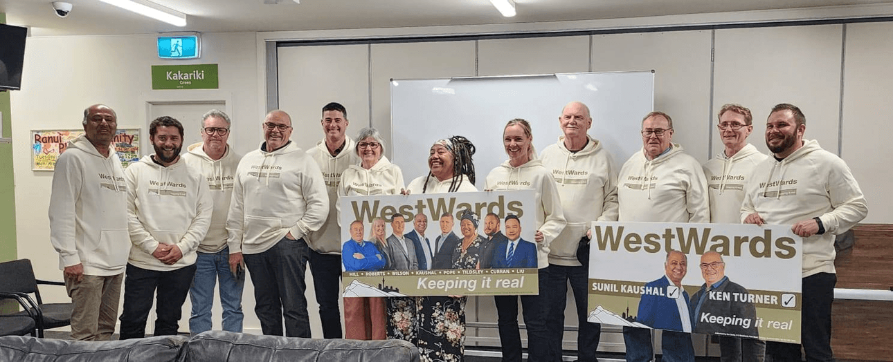 Westwards candidates in white hoodies