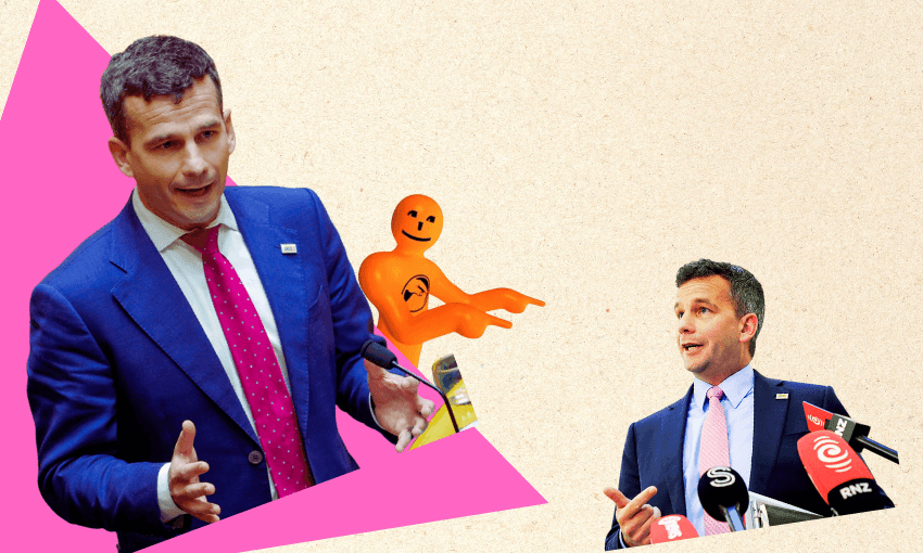 David Seymour and the orange guy pointing accusatorily at another David Seymour