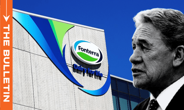 The NZ First leader is cautioning dairy farmers to think beyond the ‘short-term sugar hit’ of a cash windfall’. (Image: The Spinoff) 
