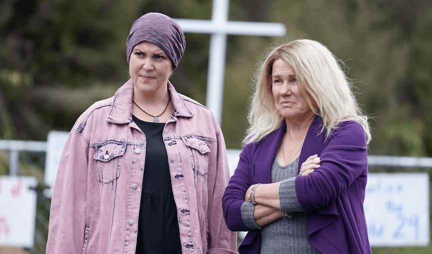Melanie Lynskey and Robyn Malcolm in Pike River. Image: Matt Grace 
