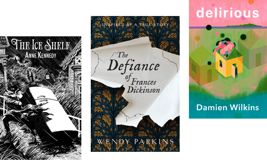Three book covers ascending. 