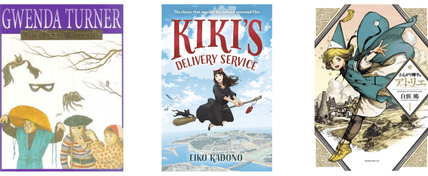 Three book covers evenly spaced, side by side. 