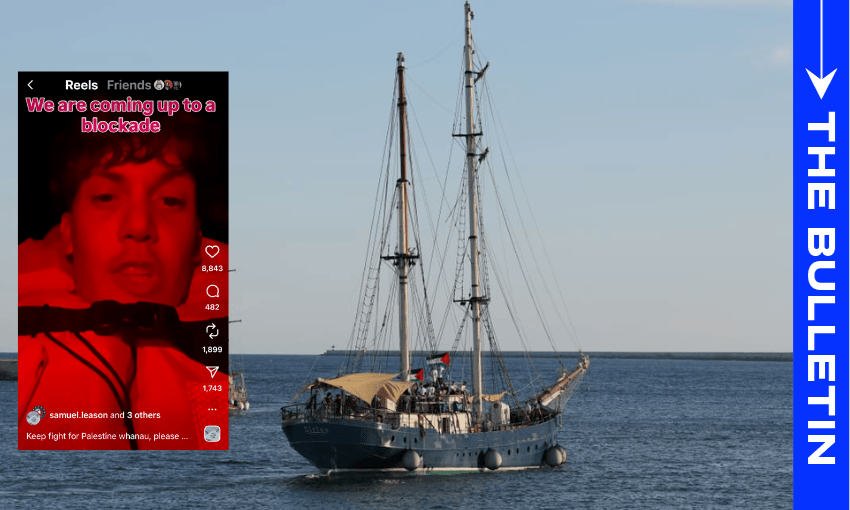 Samuel Leason (inset), is one of the New Zealanders detained as part of the Global Sumud Flotilla 
