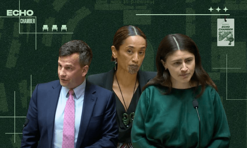 David Seymour, Oriini Kaipara and Chlöe Swarbrick. 
