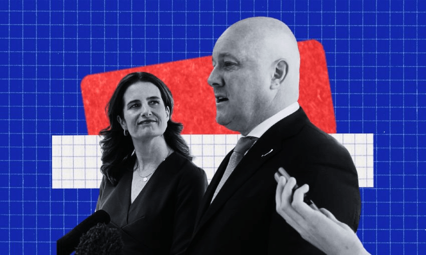 Nicola Willis and Christopher Luxon. 
