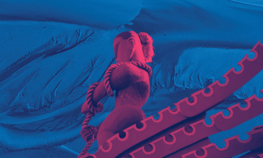 Māori interests in freshwater are being challenged in the courts. (Design: The Spinoff). 
