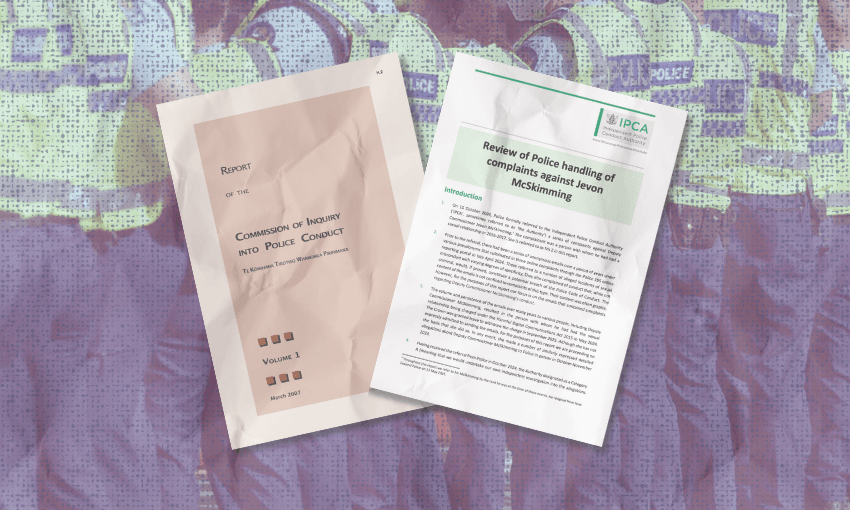 The 2007 Bazley report and this the 2025 IPCA report (Image: The Spinoff) 
