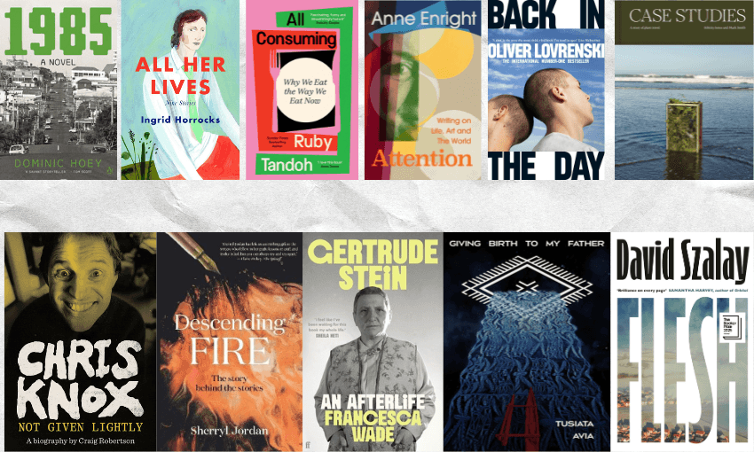 Two rows of book covers, six in the top row and five in the bottom.