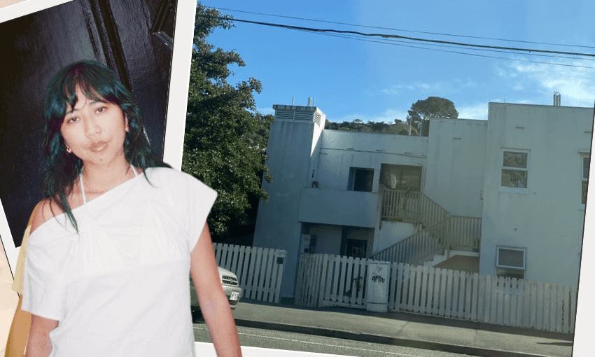 Yawynne Yem and the council house she grew up in. 
