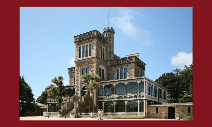 Larnach Castle against a blue sky