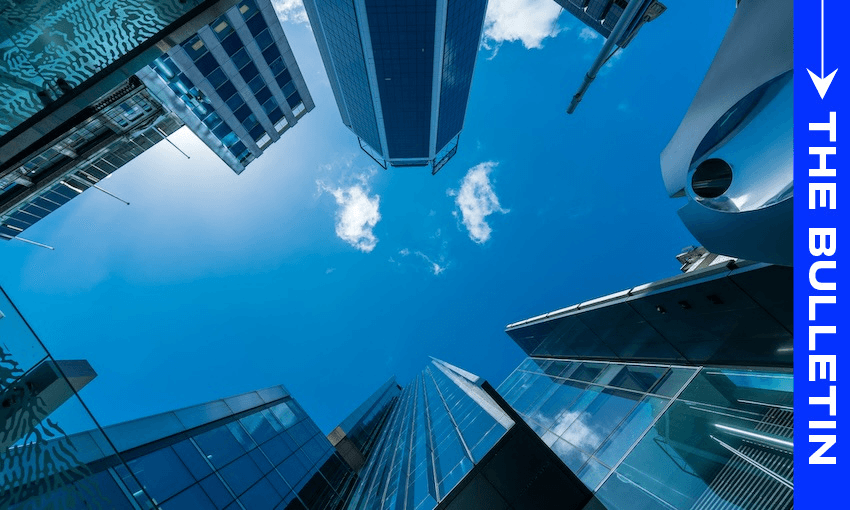 Businesses are reporting their highest confidence since March 2014, when the economy was rebounding from the global financial crisis. (Photo of Auckland office buildings: Getty Images) 
