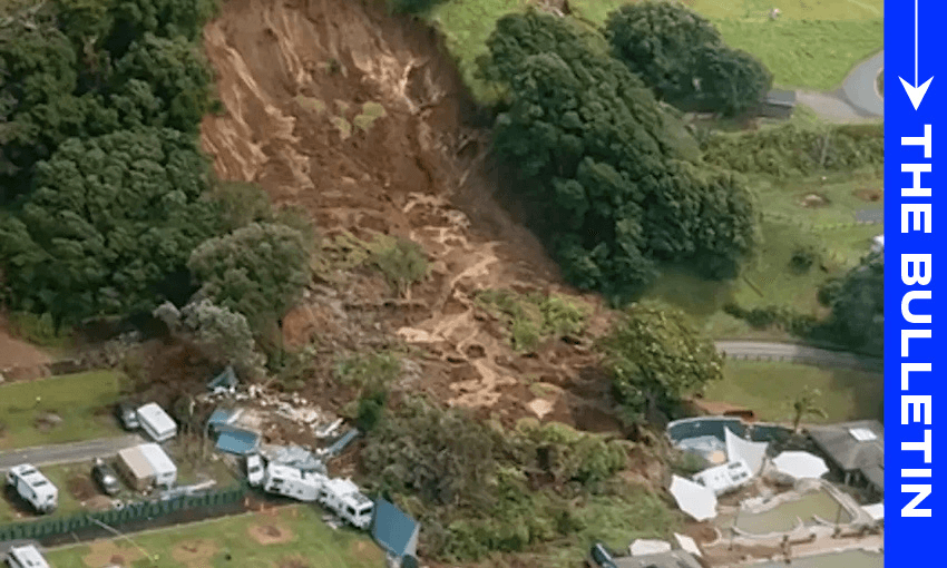 The scene at the campground following the landslide (Photo: screengrab / Amy Till)