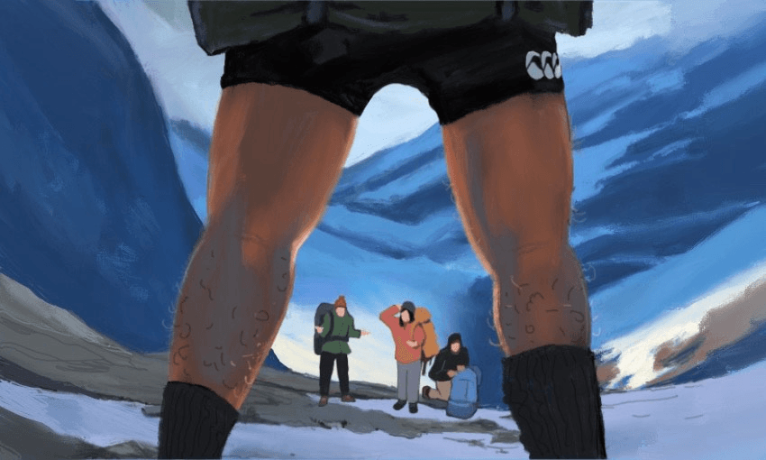 New Zealand trampers wear shorts