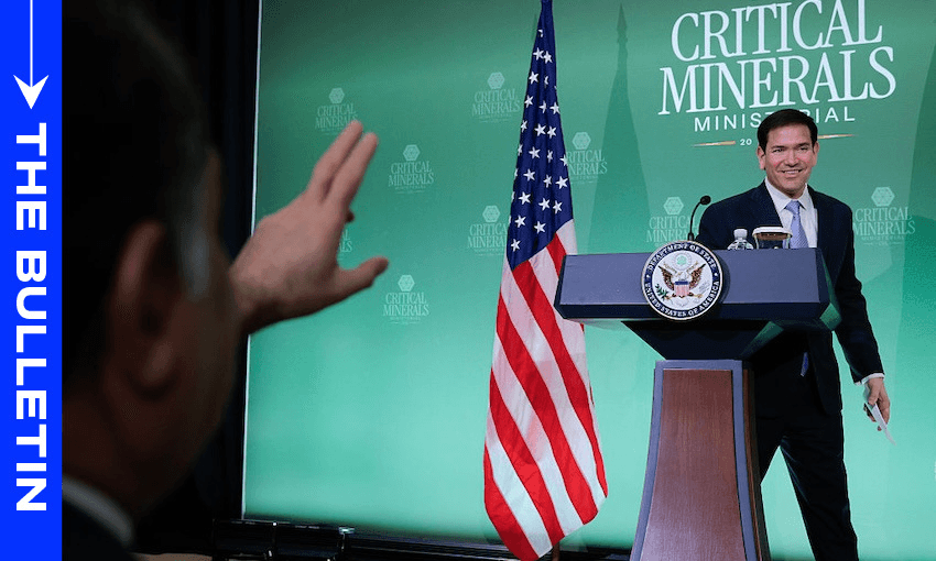 US secretary of state Marco Rubio walks off stage after a news conference during the first Critical Minerals Ministerial on February 04, 2026 in Washington, DC. (Photo  Chip Somodevilla/Getty Images) 
