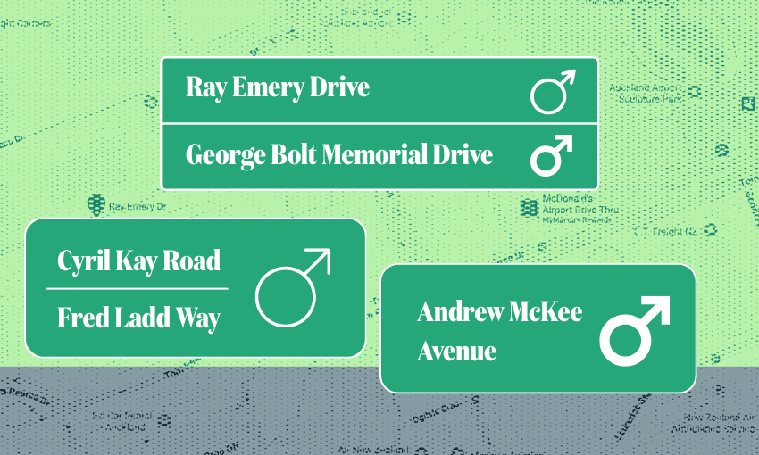 Auckland airport is surrounded by roads named after men. I set out to change that