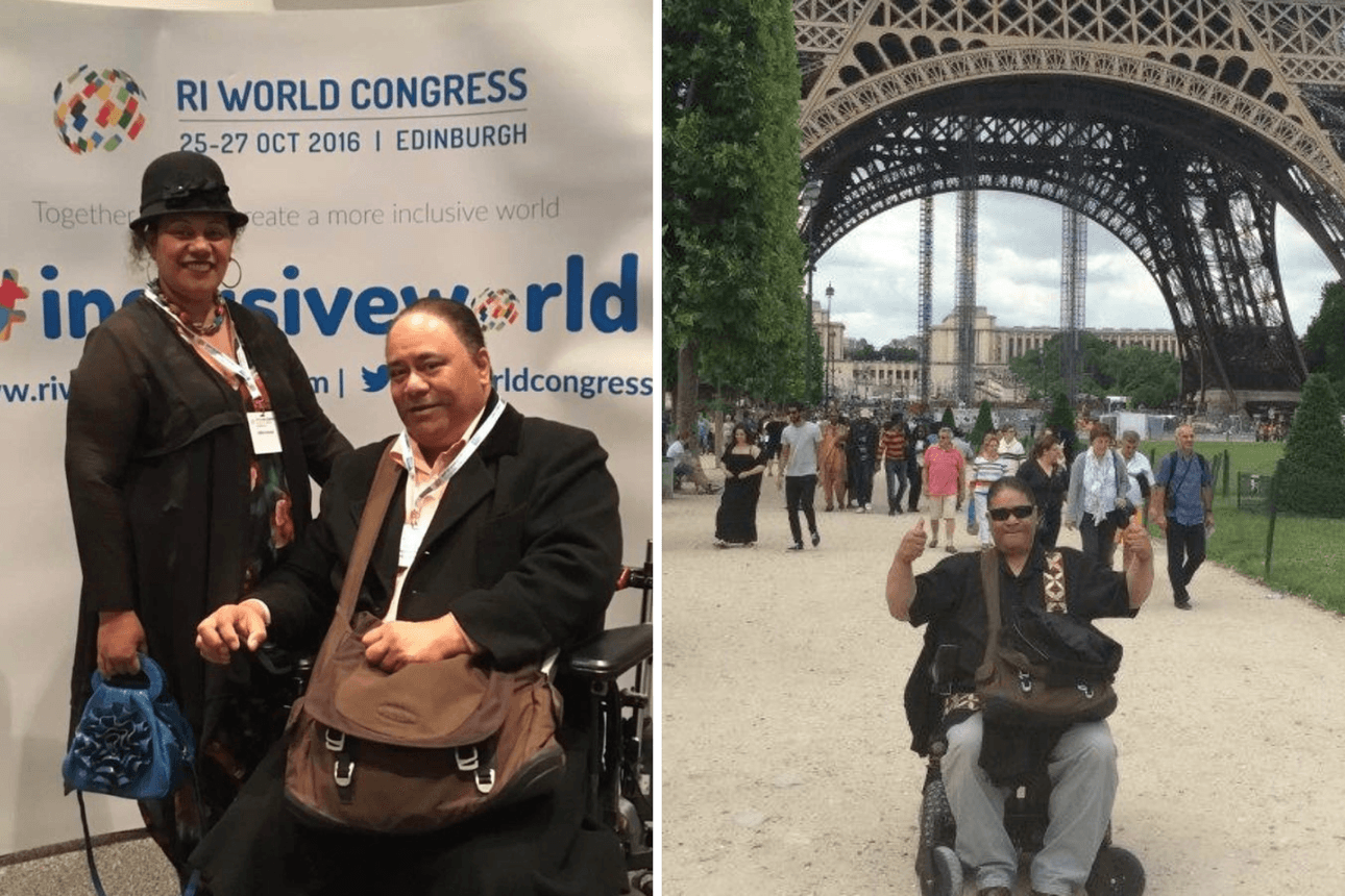 Pati Umaga has become a disability advocate and travelled the world.