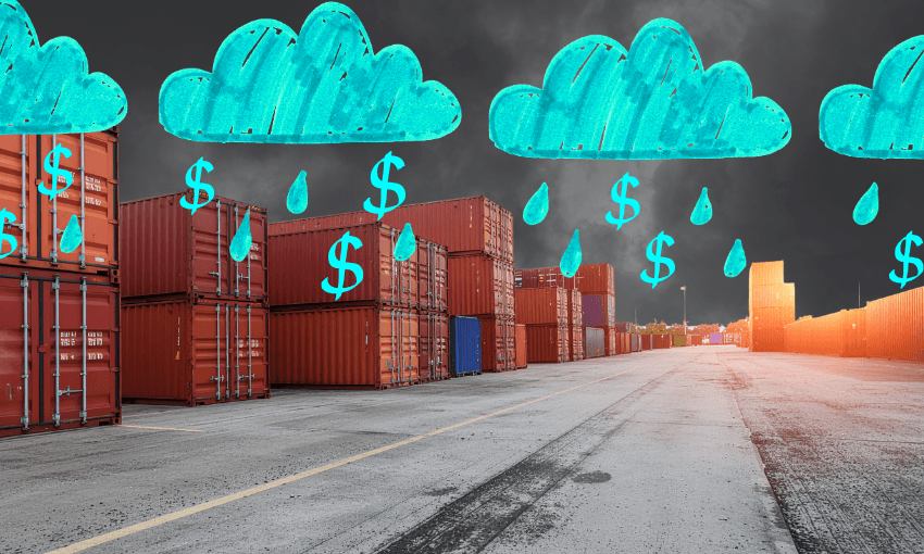 Tariffs have cast a cloud over New Zealand exporters. (Image: The Spinoff) 
